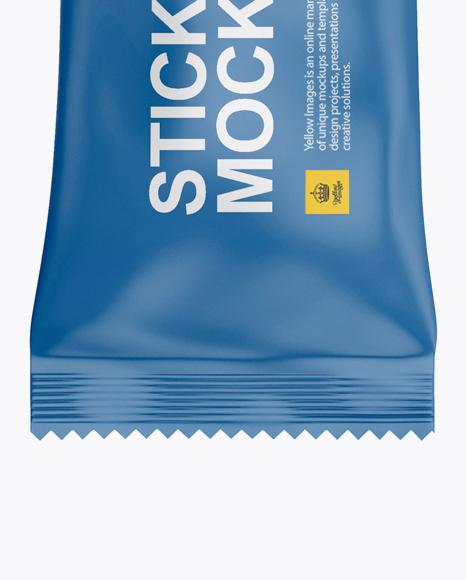 Matte Stick Sachet Mockup - Front View Matte Stick Sachet Mockup - Front View