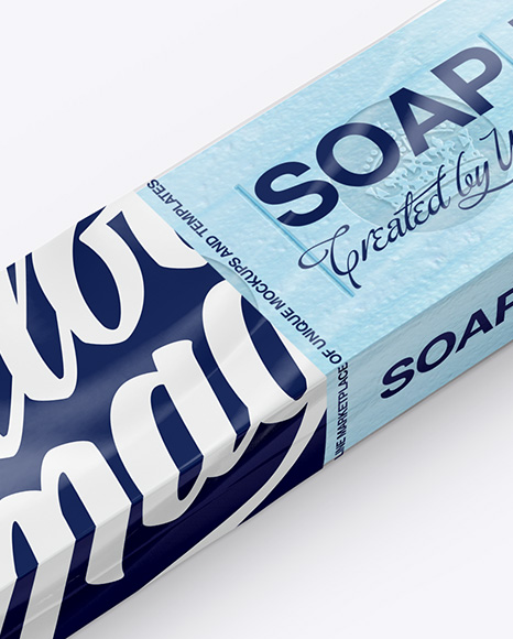 Soap Bar Mockup - Halfside View (High Angle)