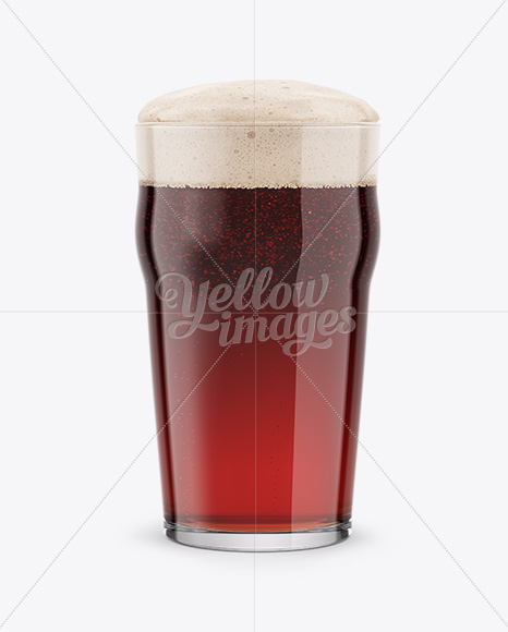 Red Ale Beer Glass Mockup