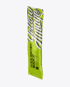 Glossy Stick Sachet Mockup - Halfside View Glossy Stick Sachet Mockup - Halfside View
