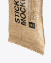 Kraft Stick Sachet Mockup - Halfside View Kraft Stick Sachet Mockup - Halfside View