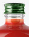 Clear Glass Bottle With Tomato Juice Mockup