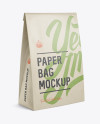 Paper Bag Mockup - Halfside View