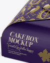 Cake Box - Halfside View (High-Angle Shot)