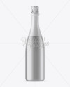 Matte Metallic Champagne Bottle Mockup