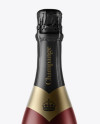 Matte Metallic Champagne Bottle Mockup