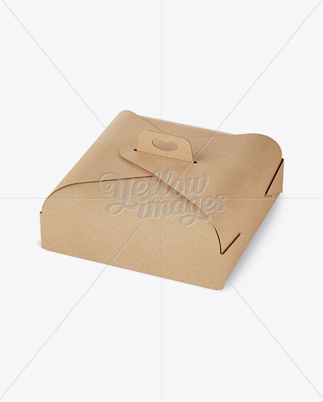 Carton Cake Box - Halfside View (High-Angle Shot) - Free Download