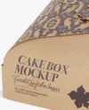 Carton Cake Box - Halfside View (High-Angle Shot)