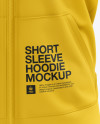 Short Sleeve Zip Hoodie Mockup - Front View