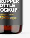 Amber Glass Dropper Bottle Mockup