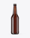 Amber Glass Beer Bottle Mockup