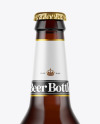 Amber Glass Beer Bottle Mockup