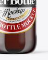 Amber Glass Beer Bottle Mockup