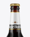 Amber Glass Dark Beer Bottle Mockup