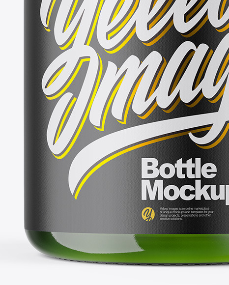 Green Bottle Mockup