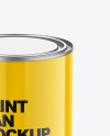 Glossy Paint Can Mockup