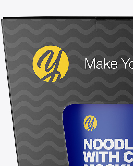 Paper Noodle Box with Can Mockup