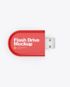 Glossy USB Flash Drive Mockup