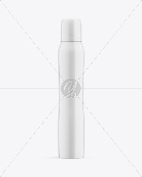 Glossy Aerosol Spray Bottle Mockup