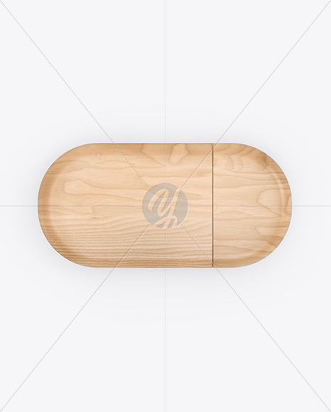 Wooden USB Flash Drive Mockup