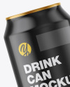 Metallic Drink Can w/ Glossy Finish Mockup