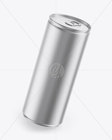 Matte Metallic Drink Can Mockup