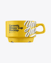 Ceramic Glossy Cup Mockup – Front View