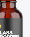 Dark Amber Glass Dropper Bottle Mockup