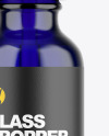 Blue Glass Dropper Bottle Mockup