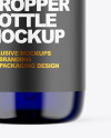 Blue Glass Dropper Bottle Mockup