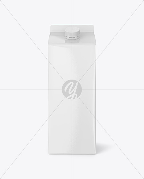 Glossy Juice Carton Package Mockup