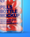 Clear Soft Gel Capsules Bottle Mockup