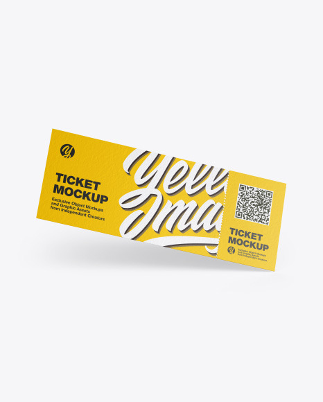 Paper Ticket Mockup