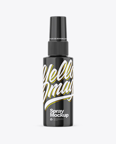 Glossy Spray Bottle Mockup