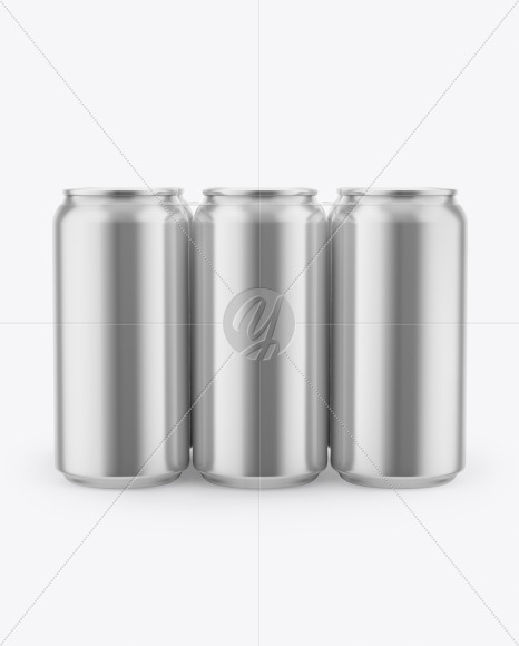 6 Pack Cans Mockup