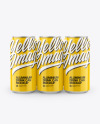 6 Pack Cans Mockup