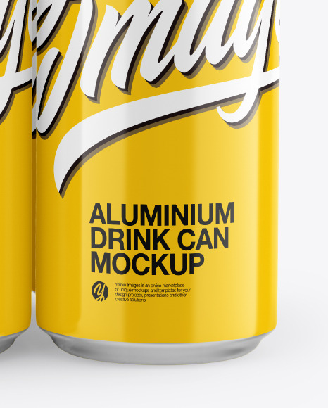 6 Pack Cans Mockup