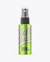 Glossy Metallic Spray Bottle Mockup