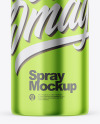 Glossy Metallic Spray Bottle Mockup