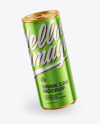 Glossy Metallic Drink Can Mockup