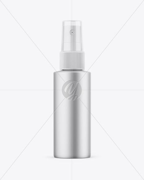 Matte Metallic Spray Bottle Mockup