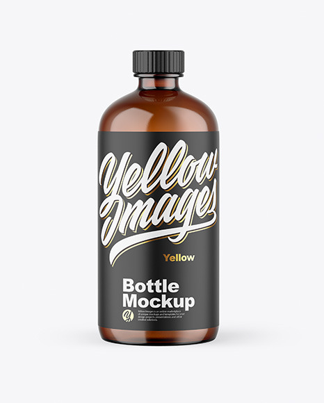 Amber Bottle Mockup