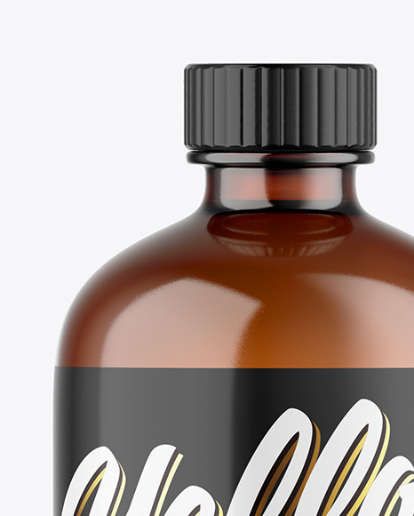 Amber Bottle Mockup