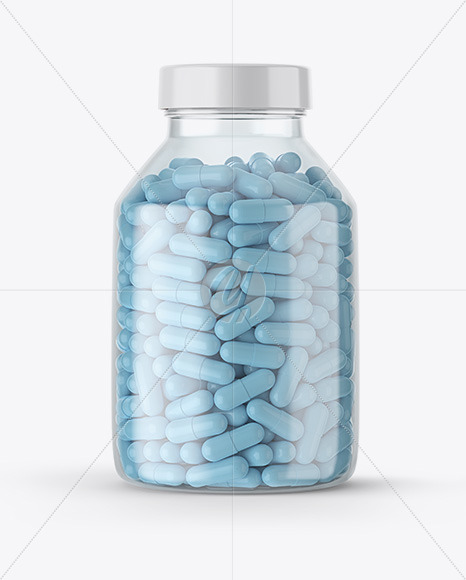 Clear Pills Bottle Mockup