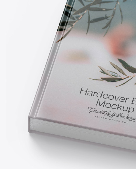 Hardcover Book w/ Matte Cover Mockup