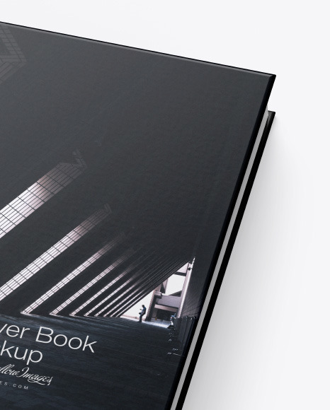 Hardcover Book w/ Matte Cover Mockup