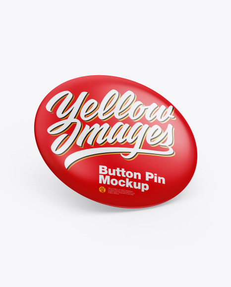 Glossy Button Pin Mockup