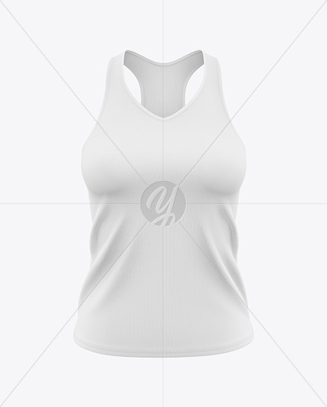 Women's V-Neck Tank Top Mockup - Front View