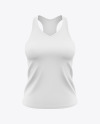 Women's V-Neck Tank Top Mockup - Front View