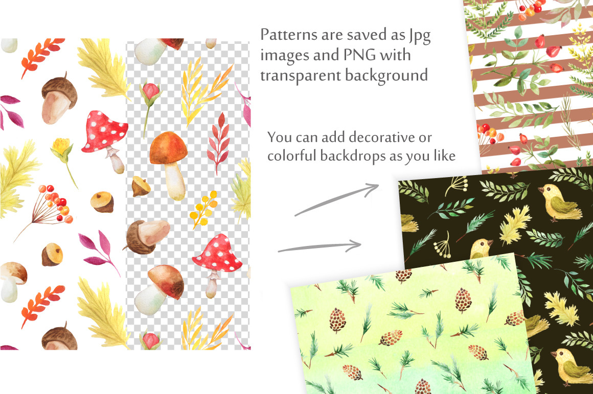 Watercolor Autumn Patterns Vol.2 Watercolor Autumn Patterns Vol.2